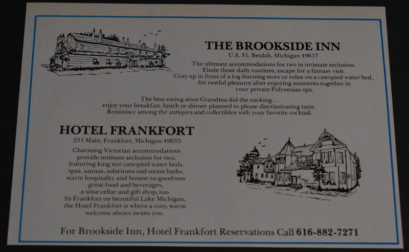 Brookside Inn - Hotel Frankfort - Old Print Ad